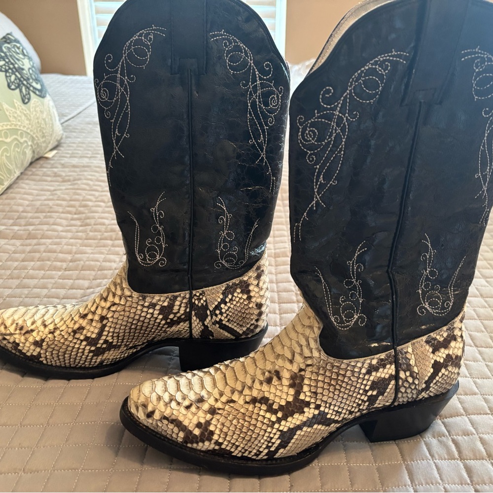 JB Dylan Brand from Nashville-Snakeskin Cowboy Boots-Size 10B